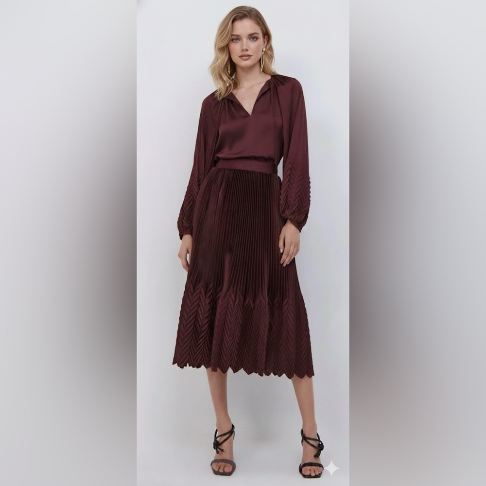Jonathan Simkhai Wanda Pleated Top NWOT